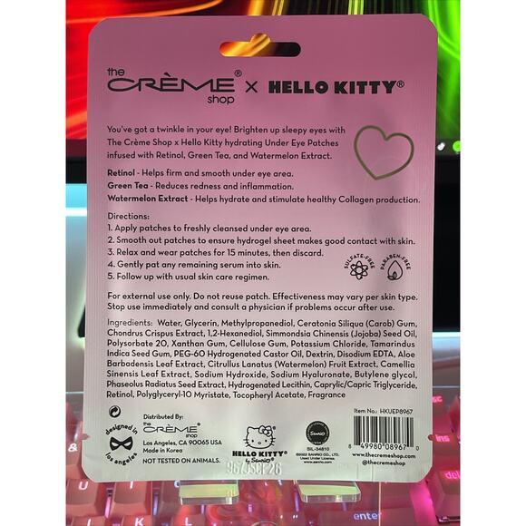 The Creme Shop x Sanrio Hello Kitty Twinkle Eyes Depuffing Under Eye Patches - Picture 9 of 16